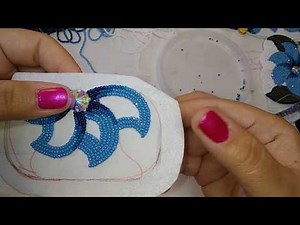Two needle Flat stitch beading [filling in] #1