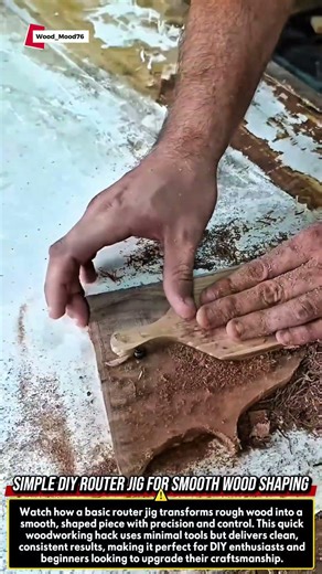 Simple DIY Router Jig for Smooth Wood Shaping #woodworking #carpentry #satisfying #wood