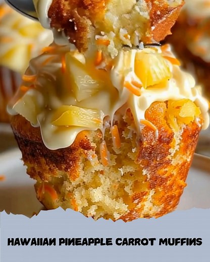 Hawaiian Pineapple Carrot Muffins Recipe ⬇️ first CO.M.N.T ⬇️⬇️ | Amelia Recipes