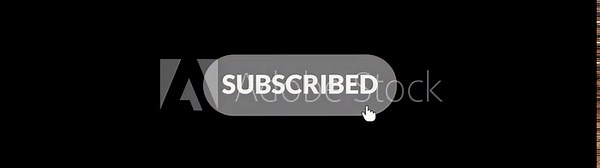 Subscribe button is being click by the cursor and changed color. Subscribe icon and animation, Motion Graphic of subscribe button with arrow pointer.