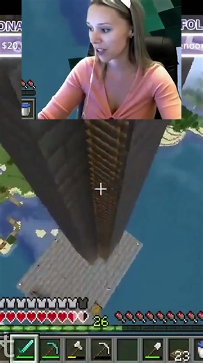 THIS PLAYER LOST HER HARDCORE in MINECRAFT #minecraft
