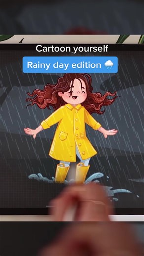 Learn how to create a rainy day cartoon version of yourself, link in bio!.....#gvdesignstudio #digitalart #digitalarttutorial #procreate #procreatetutorial #procreatedrawing #procreatebrushes #procreateart #pixar #illustration #cuteart #cartoon #arttutorial #drawingtutorial