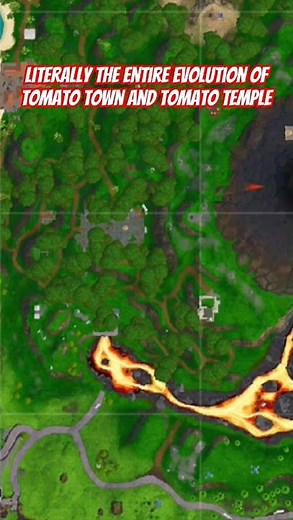 Literally the entire evolution of Tomato Town & Tomato Temple in Fortnite #fortnite #fortniteshorts
