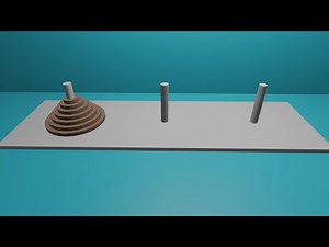 Towers of Hanoi solution animated