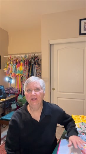 Susie Kirch | Snow Day on Sweatshop News! February 18, 2026, and the Reno area is white. In the sweatshop I’m working on: Lucy & June style aprons... | Instagram