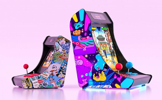 Tanoshibe Arcade Cabinet Turns Plays Modern Console and Smartphone Games