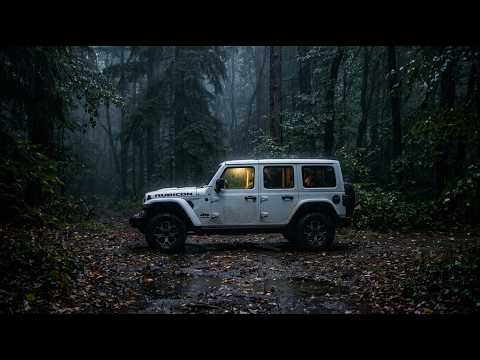 Deep Sleep in the Heavy Rain on a Jeep Roof in the Deep Forest Relaxing Rain Sounds for Sleeping