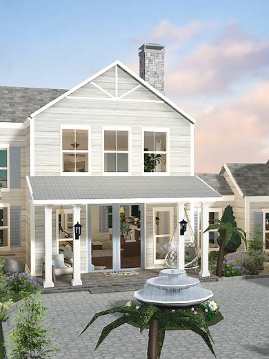 Modern Coastal Beach House in Bloxburg