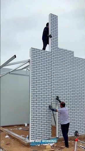 Fast & Safe Prefab Wall Installation 🧱