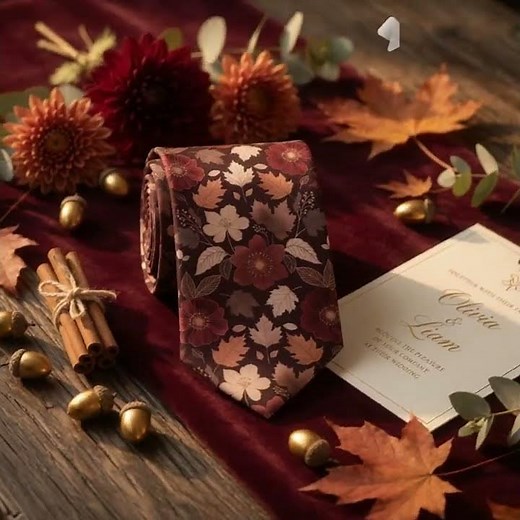 Burgundy & Copper: The Ultimate Fall Wedding Tie 🍂✨