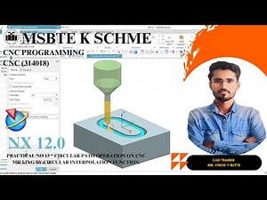 Practical no 13. Circular path operation on CNC milling by circular interpolation function.