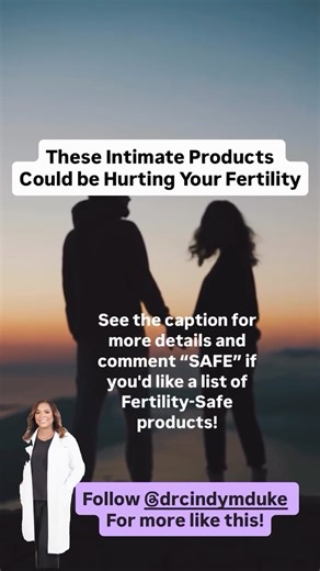 Cindy Duke MD PhD, Fertility on Instagram: "𝐍𝐨𝐭 𝐚𝐥𝐥 𝐢𝐧𝐭𝐢𝐦𝐚𝐜𝐲 𝐩𝐫𝐨𝐝𝐮𝐜𝐭𝐬 𝐚𝐫𝐞 𝐟𝐞𝐫𝐭𝐢𝐥𝐢𝐭𝐲 𝐟𝐫𝐢𝐞𝐧𝐝𝐥𝐲. Helpful considerations include: 👉🏾 Avoid lubricants with spermicide 👉🏾 Avoid parabens, glycerin, and strong fragrances 👉🏾Look for fertility friendly or isotonic lubricants 👉🏾 Use condoms without spermicide when needed 👉🏾 Choose toys made from medical grade silicone or glass 👉🏾 Clean products well and avoid harsh cleaners Small choices can protect fer