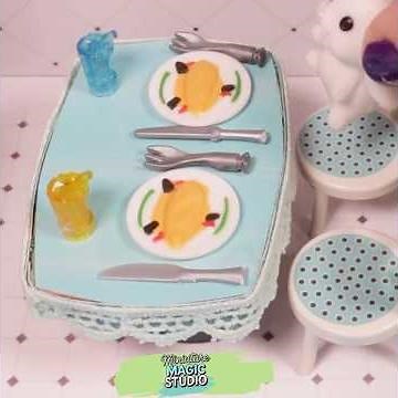 DIY Miniature Kitchen with Dining Table Setup | Miniature Cardboard Dollhouse #miniturekitchen