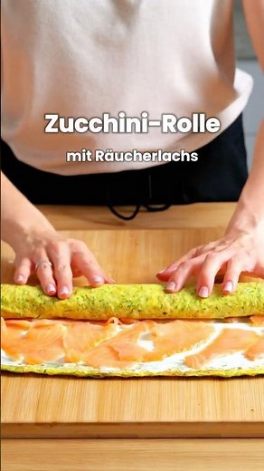 Zucchini-Rolle mit Räucherlachs 😍