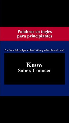Palabras en inglés para principiantes (36-40) (AJTekniko)