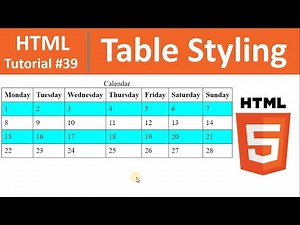 HTML Tutorial #39 - Table Styling in HTML using CSS