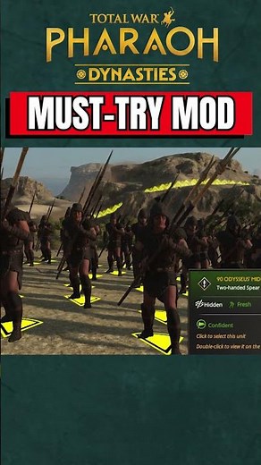 Unlock Achilles Myrmidons & Troy Units MOD! Total War Pharaoh Mod Dynasties #totalwarpharaoh #shorts