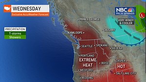 Today's USA Coast-to-Coast Weather Outlook! • Excessive heat forecast for Northwest and Southwest • Areas of Four Corners states could experience brief, heavy downpours • Warm, humid conditions for the Upper Midwest • Afternoon storms are possible for Florida @JerySteffen @NBCPalmSprings | NBC Palm Springs