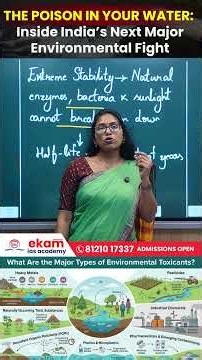 Are We Drinking Toxic Water? India's PFAS Pollution Problem! | UPSC Current Affairs