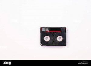 Vintage mini DV cassette tape used for recording video back in a day. Plastic, magnetic, analog film tape on white background Stock Photo - Alamy