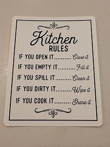 Kitchen Rules Sticker - Etsy