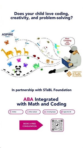 ABA Integrated with Math and Coding | Small Group Virtual Program Ages 8–16