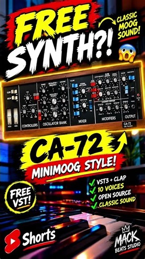 A FREE MINIMOOG! CA-72 #vstplugins #flstudio
