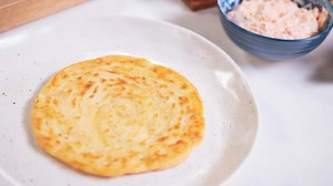 Laccha paratha with carrot raita
