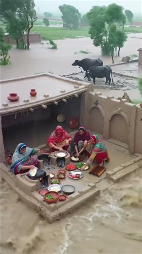 Heavy flood breakdown all mud house😭😭 #youtubeshorts #viral