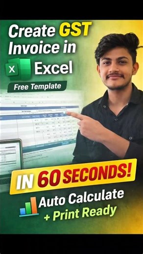 Excel GST Invoice !! #shorts #ytshorts #mc excess computer #excel #mc