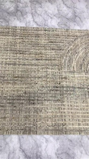 Hand Knotted Wool Rug: Oval Carved Geometric Pattern - Etsy