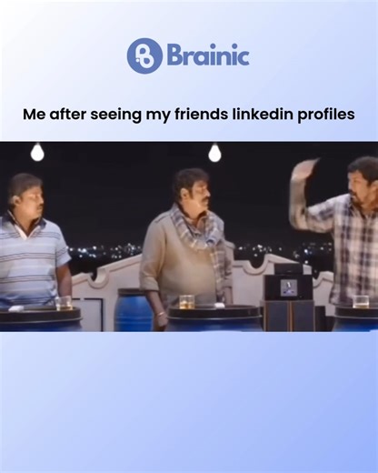 Brainic Academy on Instagram: "Tag that one friend whose LinkedIn profile is a total lie! 👇😂 #TagYourFriend #WorkLife #JobUpdates #Brainic #LinkedInMeme #CorporateLife #JobSeekerHumor #Brainic #TeluguComedy #RelatableContent #CareerGoals"