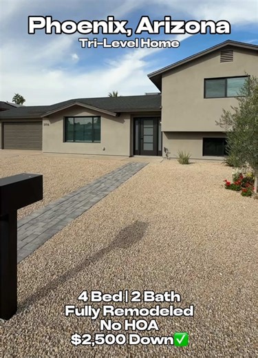 Comment “PHX” for more info on the home and buyer programs! 💬🙌🏼 Phoenix, AZ 📍 First-time homebuyers → $2,500 downpayment programs available ‼️ Remodeled Tri-Level Home✨ | 4 Bed | 2 Bath | 8,300 Sqft Lot - Extended Covered Patio - Landscaped - No HOA Easy Freeway access, convenient for work and school commute📍 #PHX #AZHomes #Glendalehome #FirstHomebuyers #FYP Looking to buy? ⬇️Text “Home” to get started! 🏡 📲480-771-9546 Jose Ochoa | Realtor jose@fregroup.io 📩 FRE Group | A.Z. & Associates