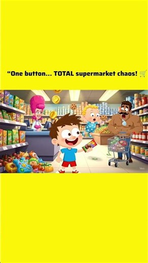 Time Freeze Remote in Supermarket! 🕒🤣 | Funny 2D Cartoon Short