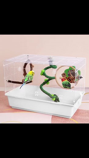 BUCATSTATE Hamster Cage with Acrylic Door Small Animal Cage and Habitats for Dwarf Syrian Hamsters Degus Mices 24.3"*13.8"*16.9" (White) | APNA BAZAR