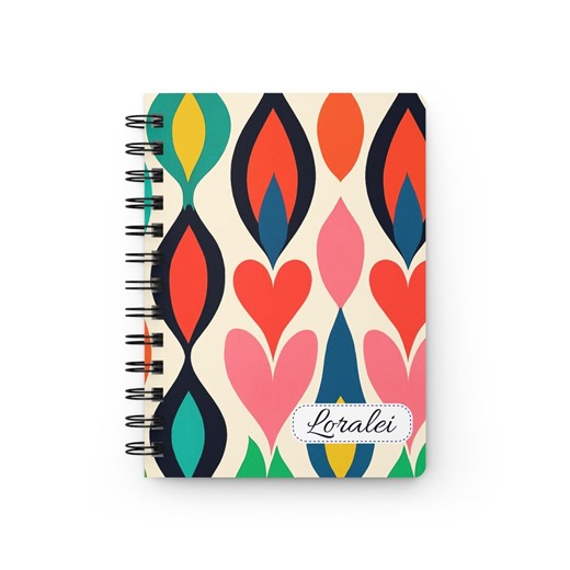 Personalized Aztec Quilt Inspired Spiral Notebook Journal, Custom Elegant Unique Chic Notebook, 150 Ruled Pages, Back to School, Gift - Etsy