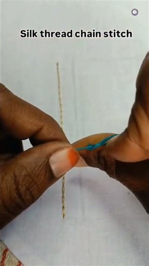 silk thread chain stitch practice #aramseivom #freeaariwork #onlineaari #aaritips