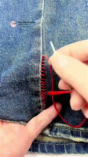 Seamless Invisible Stitch Hack: Repair Torn Denim Jeans in Seconds #shorts #jeansmending