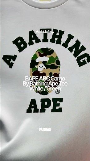 BAPE ABC Camo By Bathing Ape Tee 'White / Green'