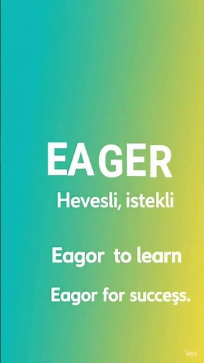 What does "eager" mean in English? #englishlearning #englishwriting