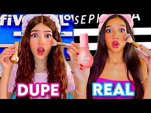 REAL VS DUPE MAKEUP & SKINCARE!🩷