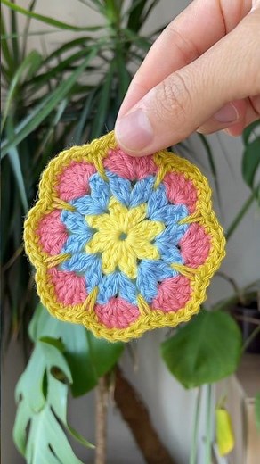 If only it was that fast! 🙈 african flower granny square tutorial on my channel! 💕 #crochet