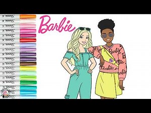Barbie and Friends Coloring Book Pages Brooklyn Barbie Malibu Barbie Renee and Nikki