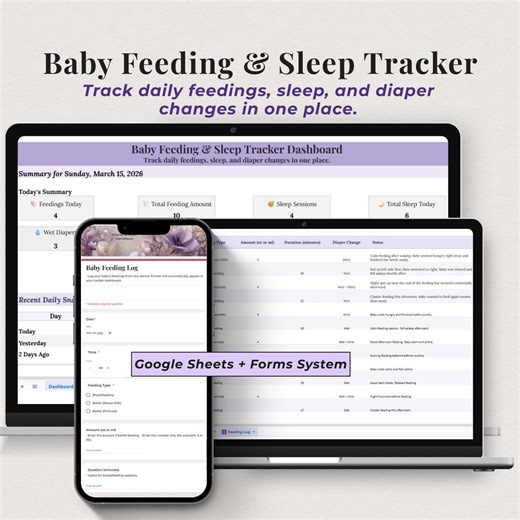 Baby Tracking System Digital Download Newborn Tracker Infant Care Routine Log Feeding Schedule Sleep Diaper Changes Monitoring App Google - Etsy