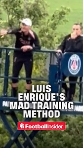 🔵 Watch brand new footage as Luis Enrique takes PSG training session in the most bizarre way possible - what is going on here? | Football Insider