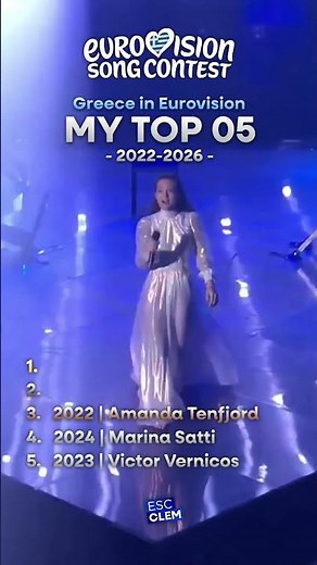 📊🇬🇷 Greece at Eurovision (2022–2026) | My Top 5!