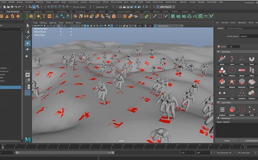 Maya Mash 群集动画教学