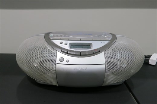 Vintage Sony CD Radio Cassette Boombox: Retro Silver Portable Stereo - Etsy