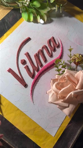 ❤️Vilma name sand art ✨ personalized sand writing request done #sandart #sandwriting #nameart #asmr