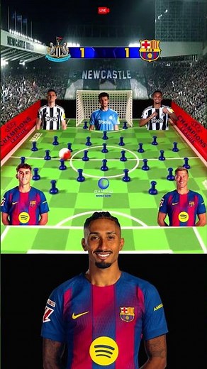 NEWCASTLE UNITED vs BARCELONA|UEFA CHAMPIONS LEAGUE HIGHLIGHTS|MARBLE FOOTBALL|03/10/26| #espn #asmr